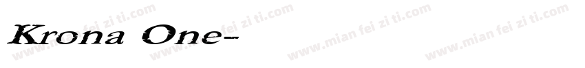 Krona One字体转换